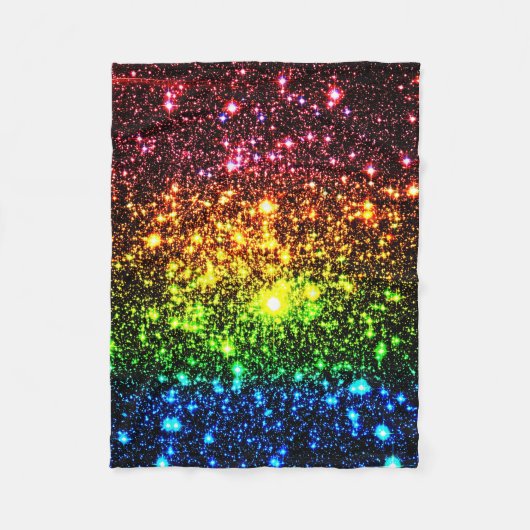 Rainbow Galaxy Fleece Blanket (Vorderseite)