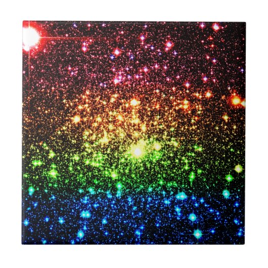 Rainbow Galaxy Fliese (Vorderseite)