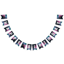 Rainbow Galaxy Geburtstag Wimpelkette