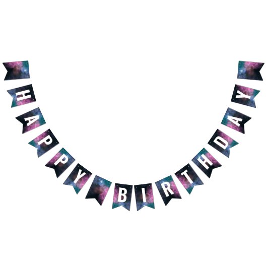 Rainbow Galaxy Geburtstag Wimpelkette (Alle)