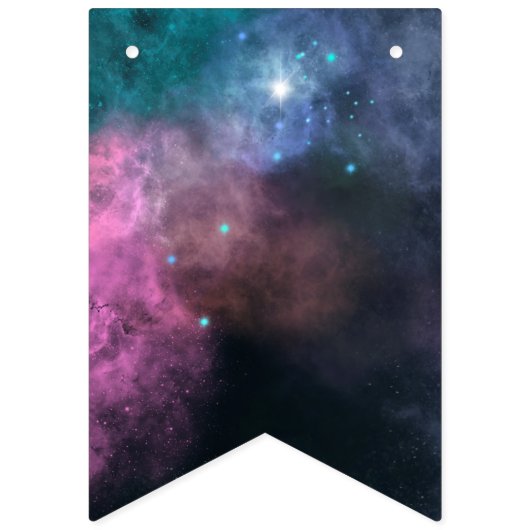 Rainbow Galaxy Geburtstag Wimpelkette (Erste Fahne)