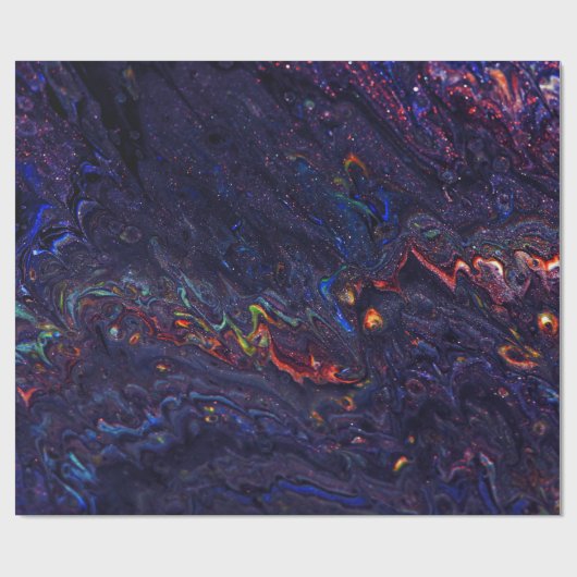 Rainbow Galaxy Geode Pattern Geschenkpapier (Flach)