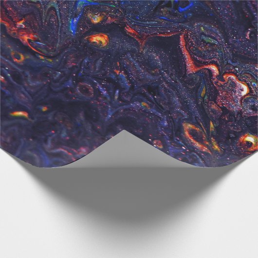 Rainbow Galaxy Geode Pattern Geschenkpapier (Ecke)