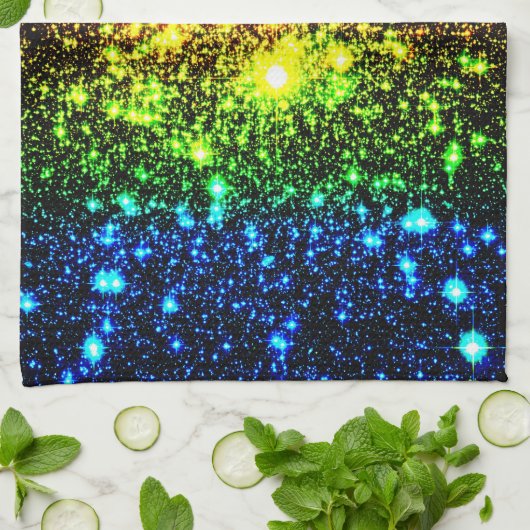 Rainbow Galaxy Geschirrtuch (Gefaltet)