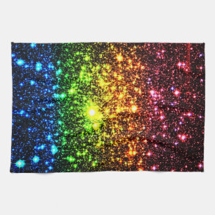 Rainbow Galaxy Geschirrtuch