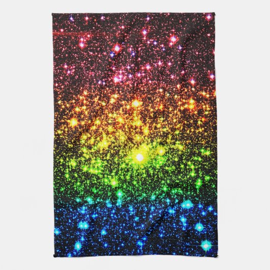 Rainbow Galaxy Geschirrtuch (Vertikal)