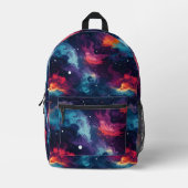 Rainbow Galaxy Muster Bedruckter Rucksack (Vorderseite)