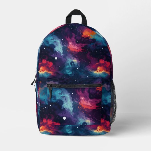 Rainbow Galaxy Muster Bedruckter Rucksack (Vorderseite)