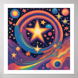 Rainbow Galaxy Poster