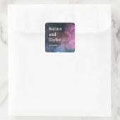 Rainbow Galaxy Quadratischer Aufkleber (Tasche)