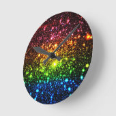 Rainbow Galaxy Runde Wanduhr (Winkel)