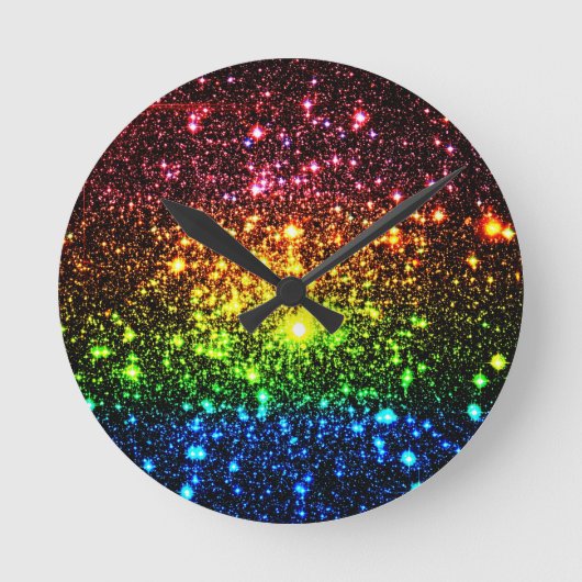 Rainbow Galaxy Runde Wanduhr (Vorderseite)