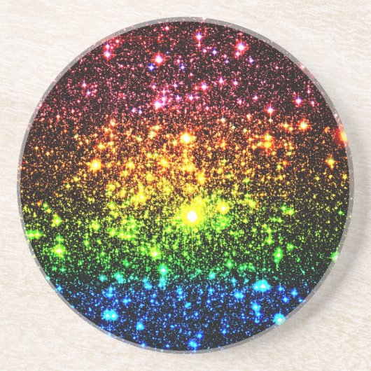 Rainbow Galaxy Sandstein Untersetzer (Vorne)