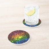 Rainbow Galaxy Sandstein Untersetzer (Seite)