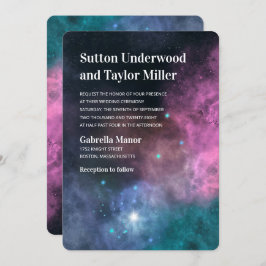 Rainbow Galaxy Wedding Einladung