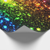 Rainbow Galaxy Wrapping Paper Geschenkpapier (Ecke)