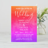 Rainbow Ganze Marmorhochzeit Einladung (Stehend Vorderseite)