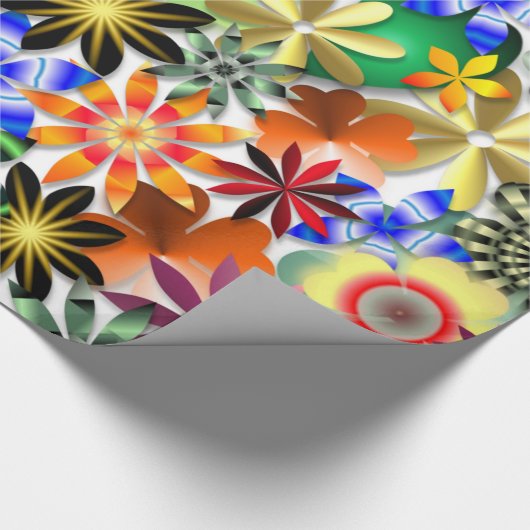 Rainbow Garden Art Deco Blume Geschenkpapier (Ecke)