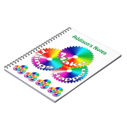 Rainbow Garden Art Deco Notizblock (Linke Seite)