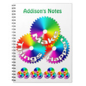 Rainbow Garden Art Deco Notizblock (Vorderseite)