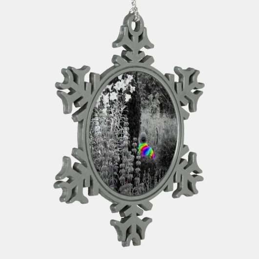 Rainbow Garden Besucher Snowflake Ornament (Links)