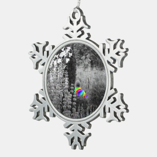 Rainbow Garden Besucher Snowflake Ornament (Rechts)