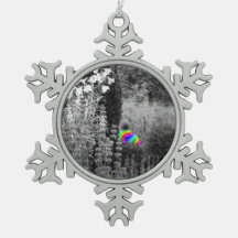 Rainbow Garden Besucher Snowflake Ornament