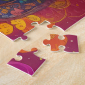 Rainbow Garden Neon Psychedelic Nature Puzzle (Seite)