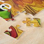 Rainbow Garden Neon Psychedelic Nature Puzzle (Seite)