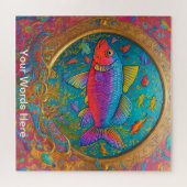 Rainbow Garden Neon Psychedelic Nature Puzzle (Horizontal)