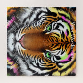 Rainbow Garden Neon Psychedelic Nature & Wildlife Puzzle (Horizontal)