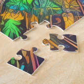 Rainbow Garden Neon Psychedelic Nature & Wildlife Puzzle (Seite)