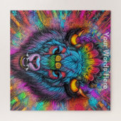 Rainbow Garden Neon Psychedelic Nature & Wildlife Puzzle (Horizontal)