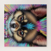 Rainbow Garden Neon Psychedelic Nature & Wildlife Puzzle (Horizontal)