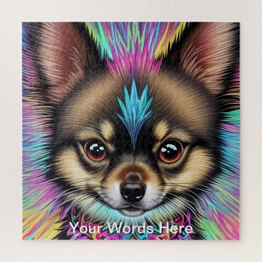 Rainbow Garden Neon Psychedelic Nature & Wildlife Puzzle (Vertikal)