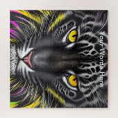 Rainbow Garden Neon Psychedelic Nature & Wildlife Puzzle (Horizontal)