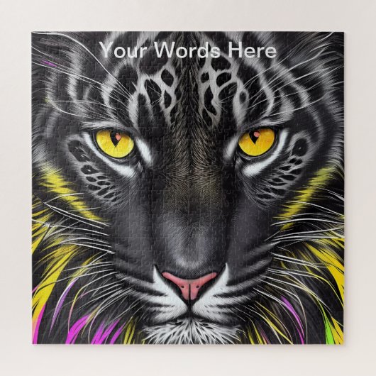 Rainbow Garden Neon Psychedelic Nature & Wildlife Puzzle (Vertikal)