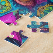 Rainbow Garden Neon Psychedelic Puzzle (Seite)