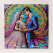 Rainbow Garden Neon Psychedelic Puzzle (Vertikal)