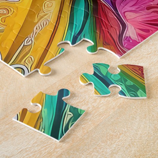 Rainbow Garden Neon Psychedelic Puzzle (Seite)