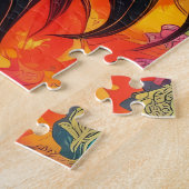 Rainbow Garden Neon Psychedelic Wildlife Nature Puzzle (Seite)