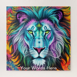 Rainbow Garden Neon Psychedelic Wildlife Nature Puzzle