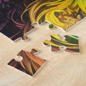 Rainbow Garden Neon Psychedelic Wildlife Nature Puzzle (Seite)