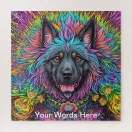 Rainbow Garden Neon Psychedelic Wildlife Nature Puzzle