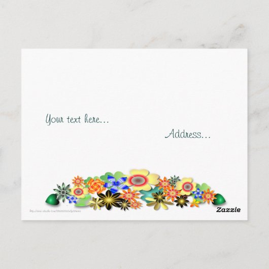 Rainbow Garden Postkarte (Rückseite)