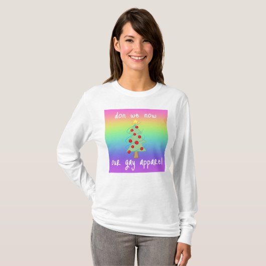 Rainbow Gay Apparel Long Sleeve T - Shirt (Vorne ganz)