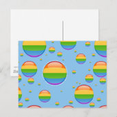 Rainbow Gay Lesbian Pride Bubble Flag Postkarte (Vorne/Hinten)