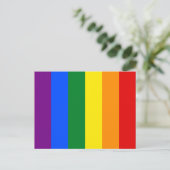 Rainbow Gay Lesbian Trans Quee LGBTQ-Feldebene Postkarte (Stehend Vorderseite)