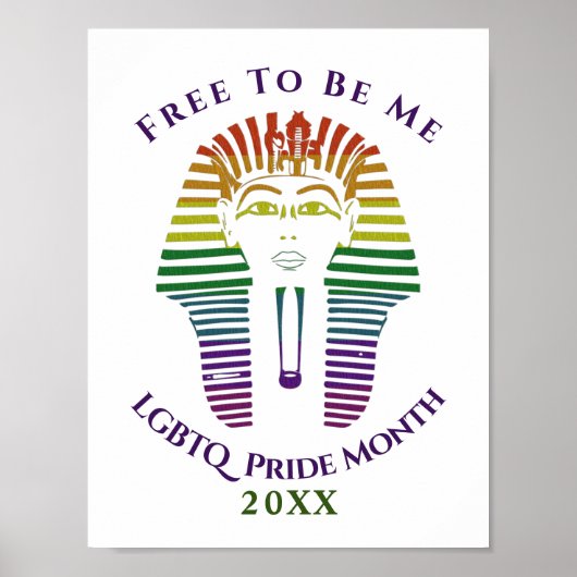 Rainbow Gay LGBTQ Monat frei zu sein Poster (Vorne)