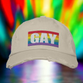 Rainbow-Gay Pride Bestickte Baseballkappe